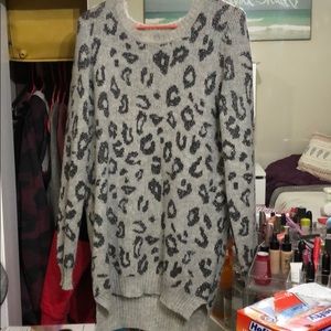 Leopard sweater tunic